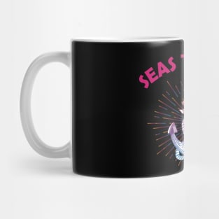 Cruising Seas the Day Anchor Design Mug